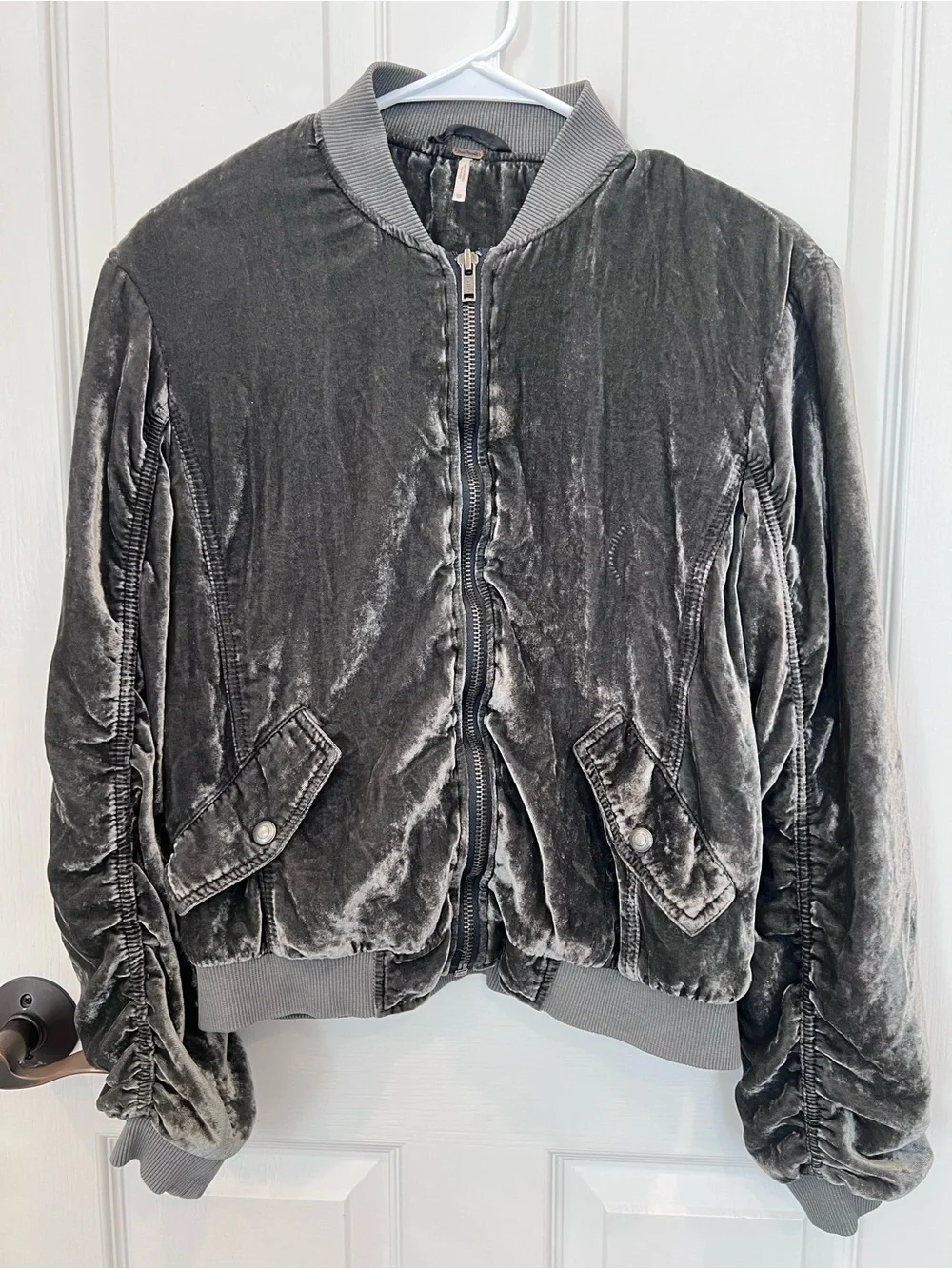 Free People Velvet Bomber Jacket